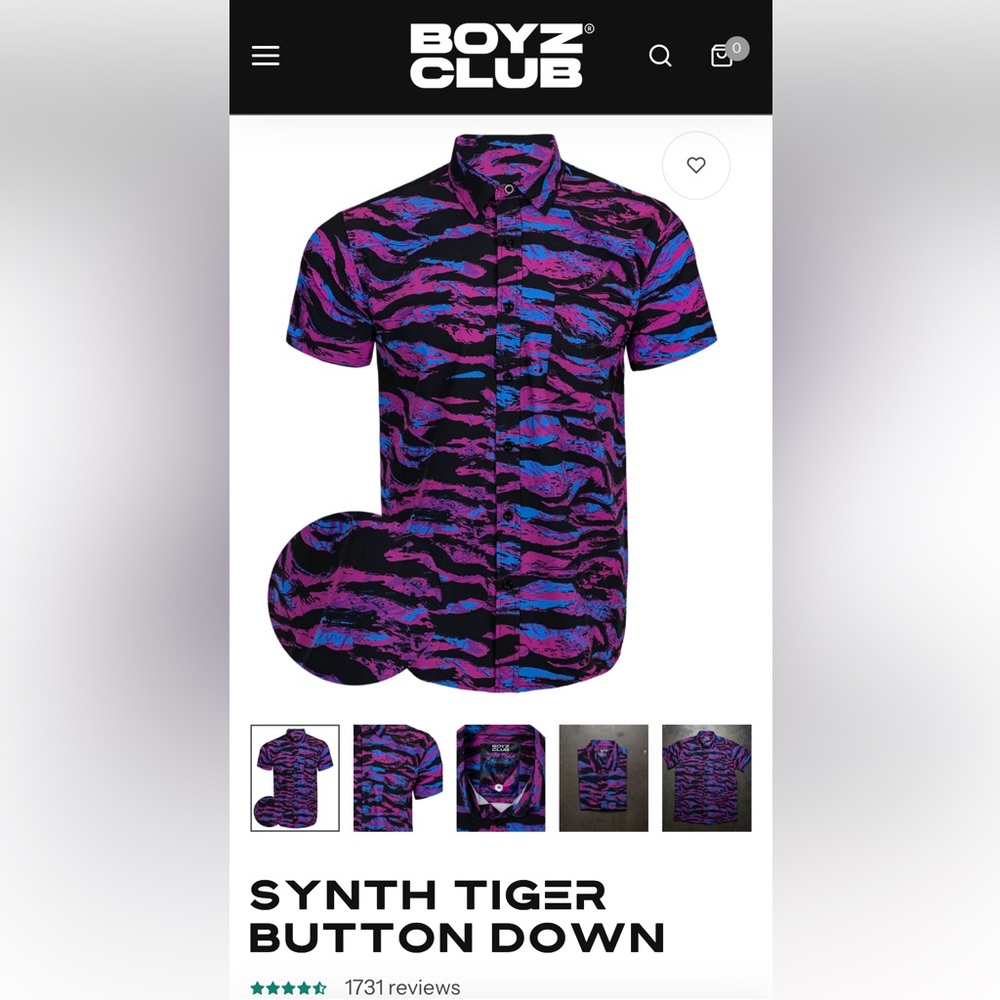 Boyz Club - Synth Tiger Button Down Shirt
